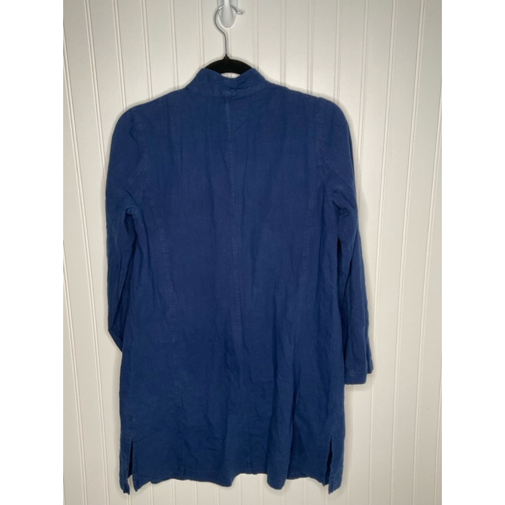 Women's Eileen Fisher Indigo Organic Cotton Jacket - Picture 3 of 5